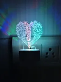 Alphabet J Heart 3D Illusion Led Multi Color Changing Night Lamp-thumb2