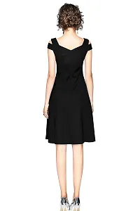 Classic Polyester Solid Dress For Women-thumb2