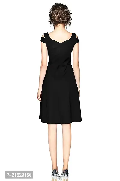 Classic Polyester Solid Dress For Women-thumb3