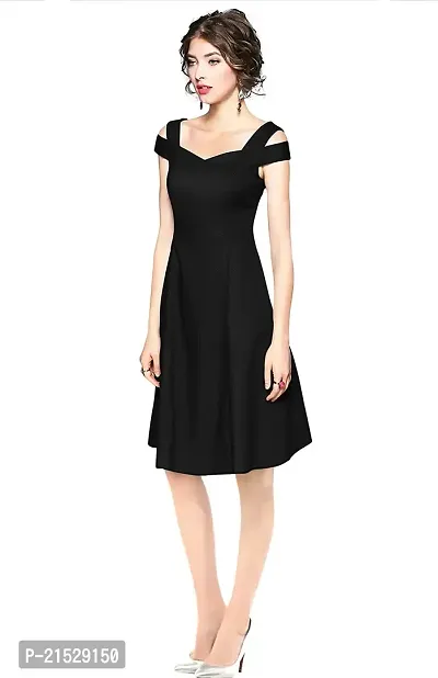 Classic Polyester Solid Dress For Women-thumb4