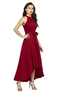 Classic Polyester Solid Dress For Women-thumb1