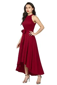 Classic Polyester Solid Dress For Women-thumb2