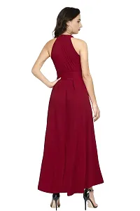 Classic Polyester Solid Dress For Women-thumb3