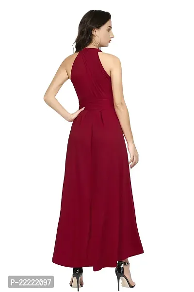 Classic Polyester Solid Dress For Women-thumb4