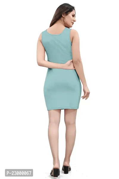Classic Polyester Solid Dress for Women-thumb2