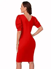 Classic Polyester Colourblocked Dress For Women-thumb3