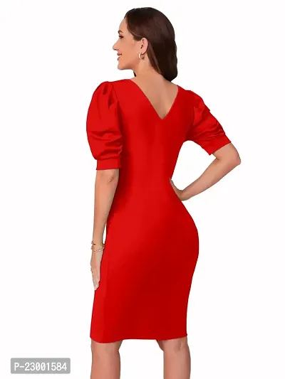 Classic Polyester Colourblocked Dress For Women-thumb4