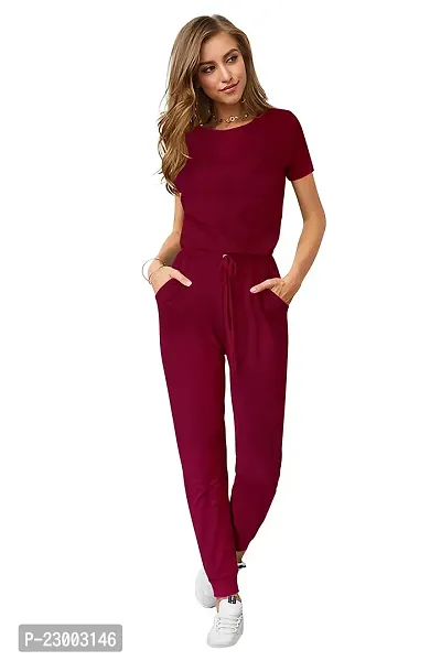 Stylish Polyester Solid Maxi Jumpsuit For Women-thumb0