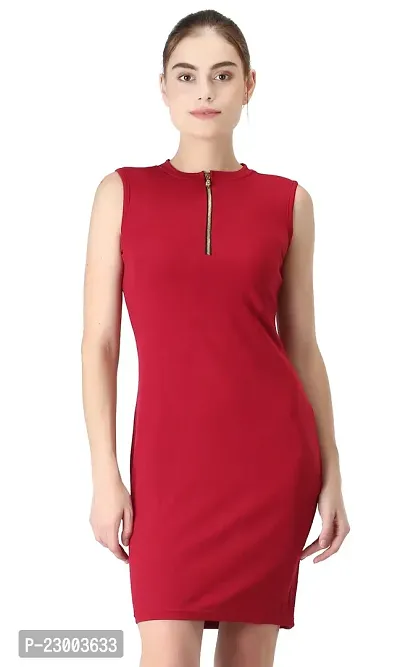 Classic Polyester Solid Dresses for Women-thumb0