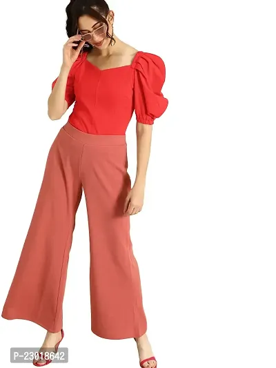 Classic Polyester Solid Tops for Women-thumb2