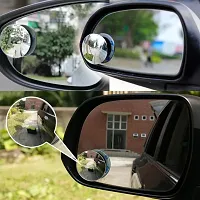 HD Glass Frame Round Convex Rear View Blind Spot Mirror -Pack of 2-thumb2