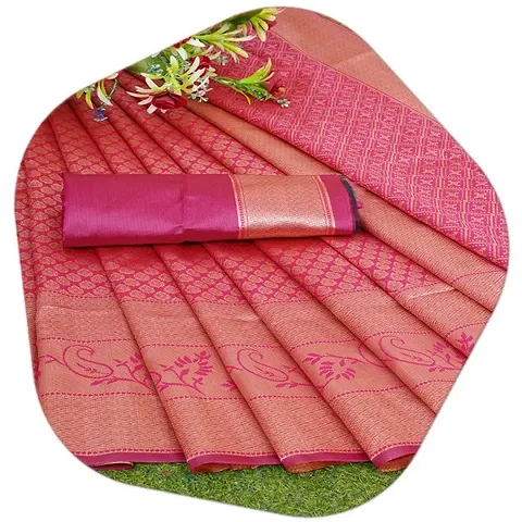 Alluring Art Silk Saree with Blouse piece 