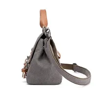 Vismiintrend Women Canvas Handbags | Sling Bags for girls | Tote Bags for Women | Top handle handbags (Grey)-thumb3