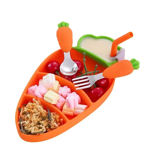 Silicon Suction Eco Friendly Dinner Set  For Baby And Kids
