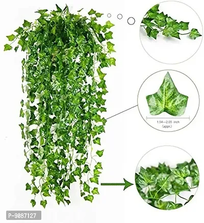 Artificial Creeper Hanging For Home Balcony Garden Decoration Pack Of-12 Green-thumb3