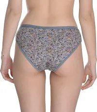 Stylish Multicoloured Cotton Blend Printed Briefs For Women Pack Of 6-thumb1