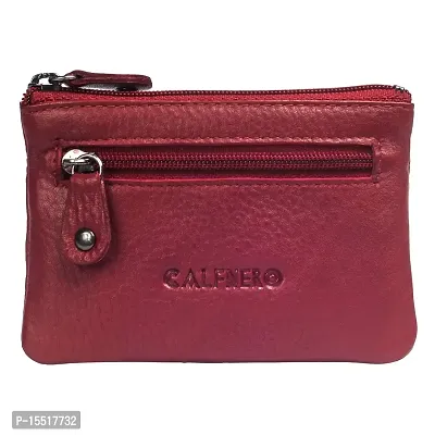 Calfnero Red Leather Unisex Purse (1589)-thumb0