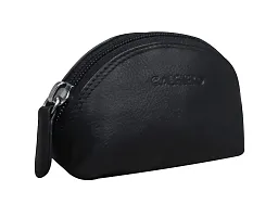 Calfnero Genuine Leather Coin Purse, Key Case, Coin Case (Black)-thumb1