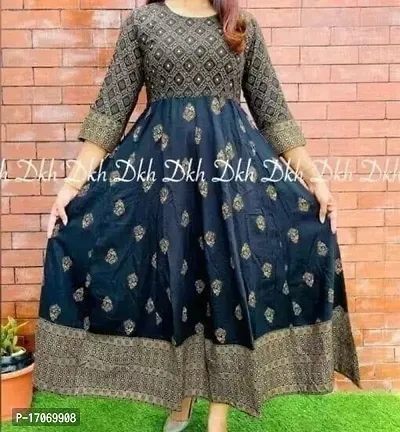 Stylish Anarkali Printed Rayon Kurta-thumb0