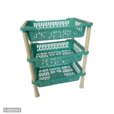 Fold Store And Save Multipurpose 3 Layer Folding Basket Green