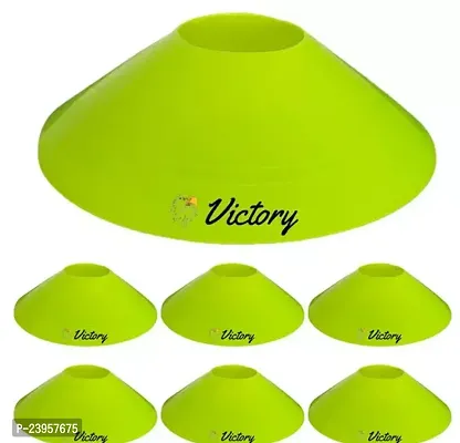 Victory Sports Plastic Cones Marker| Soccer Mini Disc Cones| Mini Space Markers Discs for Football, Soccer, Baseball| Agility, Field Sports, Kids Footwork Training, Practice Drills etc (Pack of 6, Size 2Inches Inch)|  Multicolor Marker Cone