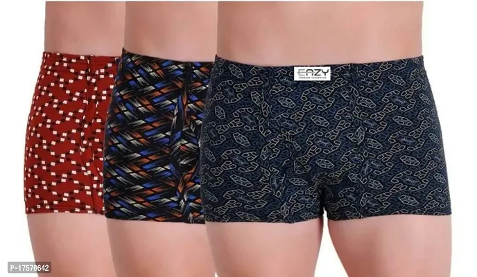 Ganesh Creations Men's Eazy Premium Printed Mini Trunk for Men  Boys|Men's Underwear Trunk (Pack of 3)
