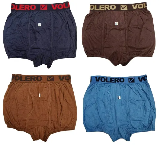 Ganesh Creations VOLERO Strech Solid Trunk for Men's Boys|Mens Underwear Trunk (Pack of 4)