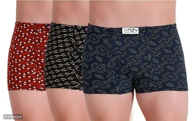 Ganesh Creations Men's Eazy Premium Printed Mini Trunk for Men  Boys|Men's Underwear Trunk (Pack of 3)