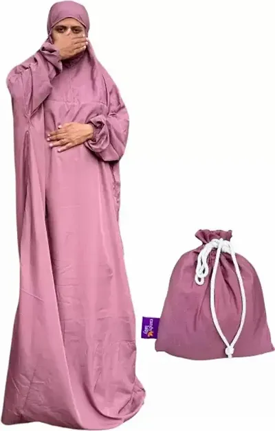 Stylish Crepe Solid Abaya for Women