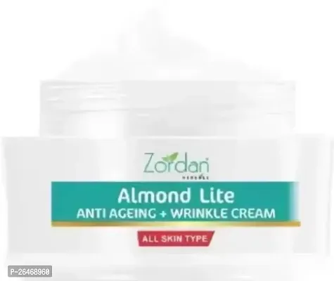 Zordan Herbals Almond Lite Anti Ageing Wrinkle Cream 50G, Pack Of 1