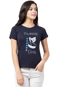 FLYME Girls Cotton T Shirt (FLY-BLACK-T-107-XL)-thumb1