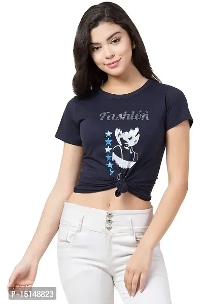 FLYME Girls Cotton T Shirt (FLY-BLACK-T-107-XL)-thumb0