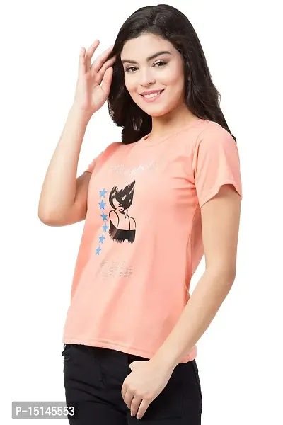 FLYME Girls Cotton T Shirt (FLY-PINK-T-104-S)-thumb3