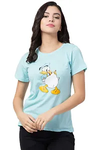 FLYME Girls Cotton T Shirt (FLY-BLUE-T-114-M)-thumb1