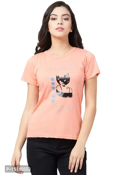 FLYME Girls Cotton T Shirt (FLY-PINK-T-104-S)-thumb2