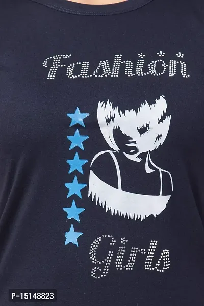 FLYME Girls Cotton T Shirt (FLY-BLACK-T-107-XL)-thumb5