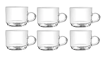 Exelcius Glass Tea Cup - 6 Piece, Clear, 140ml-thumb1