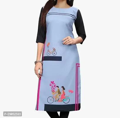 Stylish Multicoloured Cotton Self Pattern Kurta For Women-thumb0