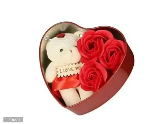 Stylish Fancy Red Love Box For Valentine Day Soft Toys Stuffed Toy Plush Toys Teddy Bear For Girls-Boys-Kids