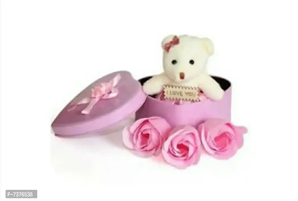 Stylish Fancy Pink Love Box For Valentine Day Soft Toys Stuffed Toy Plush Toys Teddy Bear For Girls-Boys-Kids