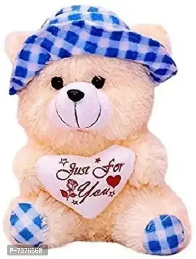 Stylish Fancy Butter Blue Cap Teddy Bear Soft Toys Stuffed Toy Plush Toys Teddy Bear For Girls-Boys-Kids