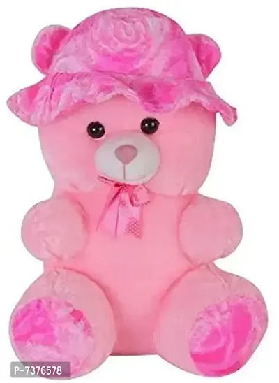 Stylish Fancy Pink Cap Teddy Bear Soft Toys Stuffed Toy Plush Toys Teddy Bear For Girls-Boys-Kids