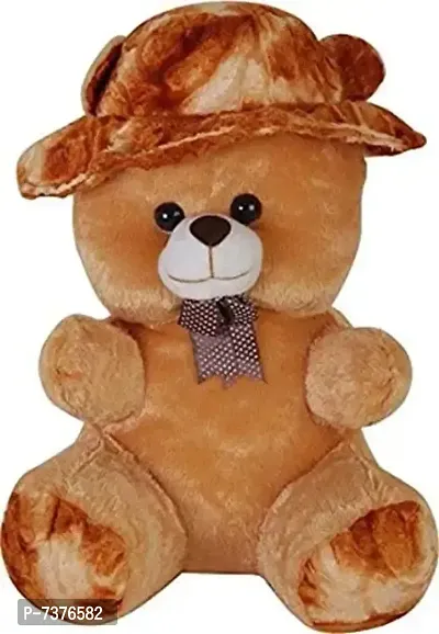 Stylish Fancy Brown Cap Teddybear Soft Toys Stuffed Toy Plush Toys Teddy Bear For Girls-Boys-Kids-thumb0