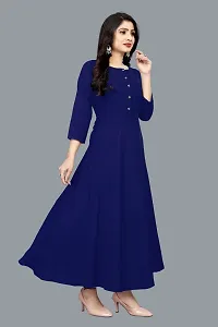 Classic Anarkali Solid Crepe Kurta-thumb2