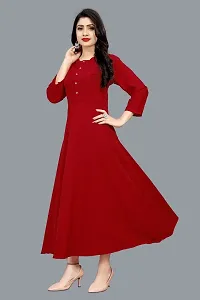 Classic Anarkali Solid Crepe Kurta-thumb4