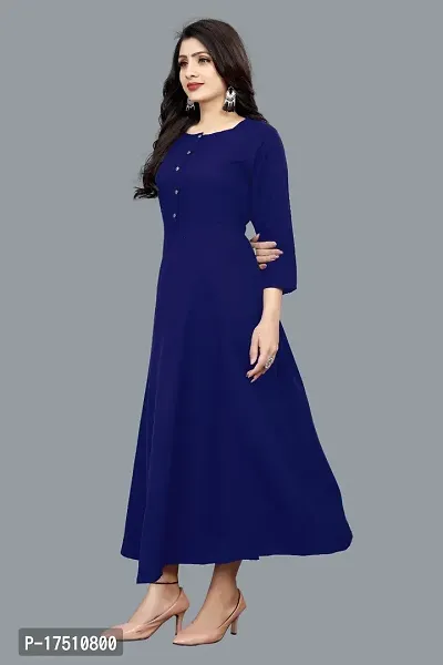 Classic Anarkali Solid Crepe Kurta-thumb5