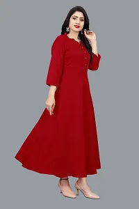 Classic Anarkali Solid Crepe Kurta-thumb2