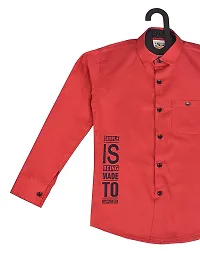 RED FOGG Boys Full Sleeve Shirt Peach for 3-4 Years Length 24 inch-thumb2