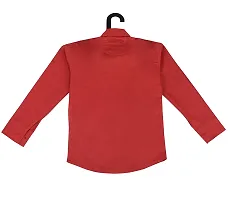 Red Fogg Boy's Cotton Solid Regular Slim Fit Shirt(VG-151_Red)-thumb3