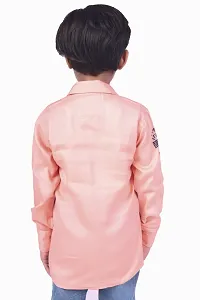 RED FOGG Vailly Kid's Alphabatic Print Cotton Casual Shirt for Boys Length 36 inch (9-10 Years,Pink,F2)-thumb1